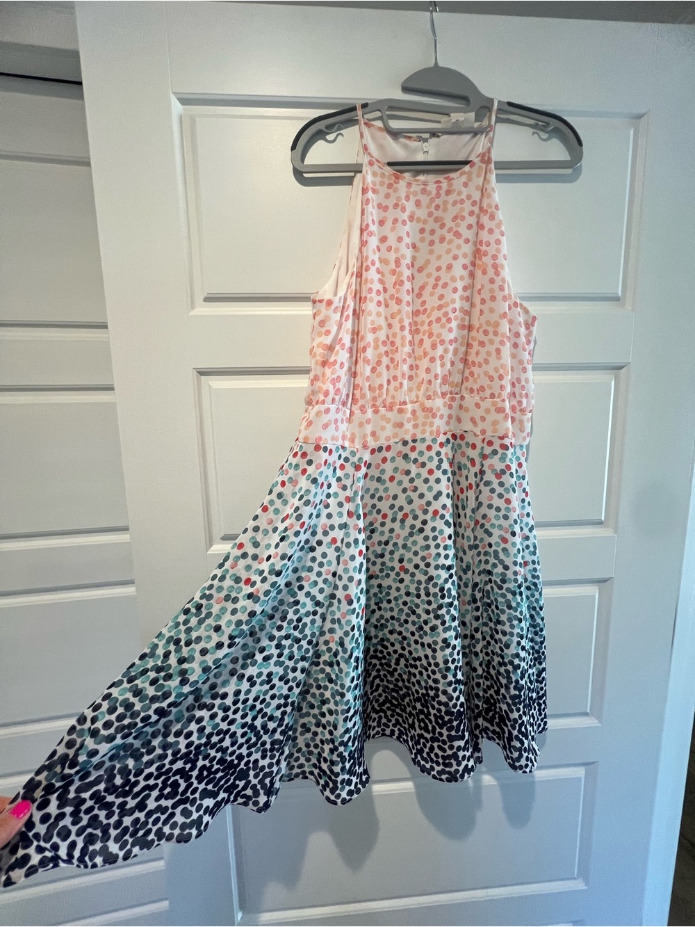 Women’s Maison Jules Pink, Teal & Navy Dot Gradient Sundress